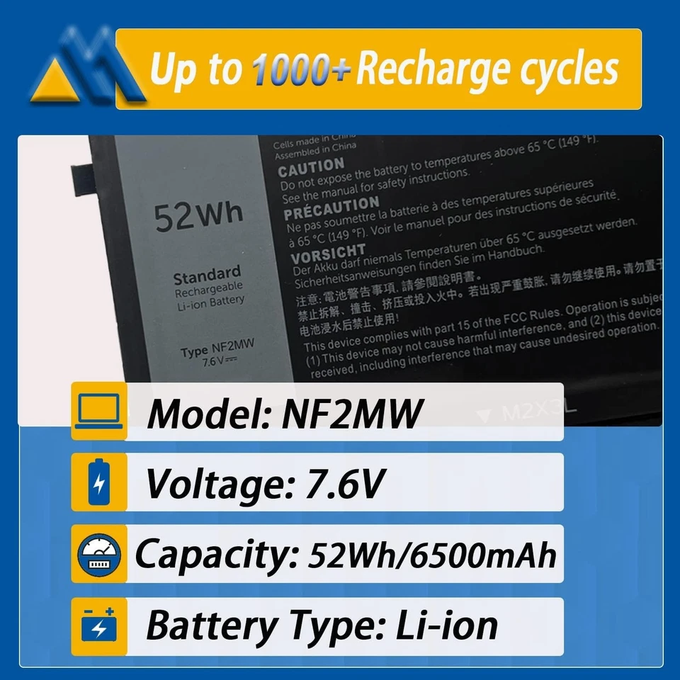 Batería de repuesto para portátil Latitude 9410 2 en 1 - 52Wh Foto 4 de 4