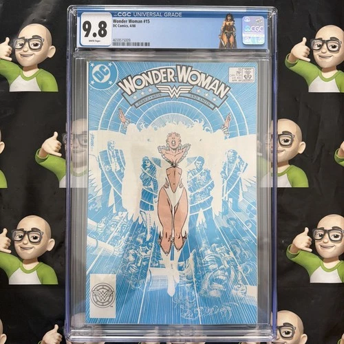 Wonder Woman #15~CGC 9.8~1988~🏷️Custom Label🏷️~🔥HIGHEST GRADE🔥TOP POP🔥