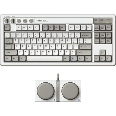 8BitDo Retro Wireless Mechanical Keyboard for Windows and Android - Fami Edition