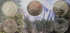 A COMPLETE 2014 D Five Coin BU National Parks Quarter Set