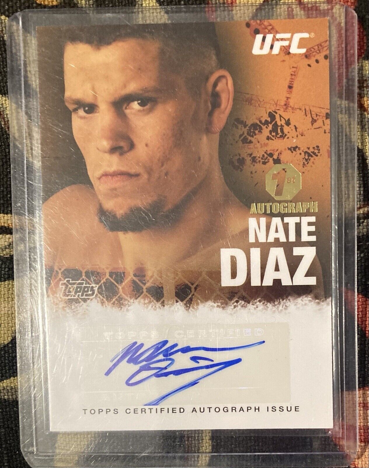 2010 Topps UFC Nate Diaz 1st Autograph Rookie Card Debut.