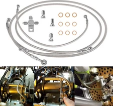 Front Stainless Steel Braided Brake Line kit For Yamaha Banshee 350 1987-2015