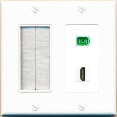 RiteAV HD SC-APC-SX with Brush Wall Plate [White]