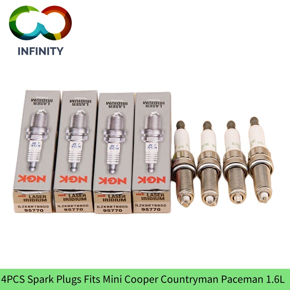 4PCS Spark Plugs Fits NGK Mini Cooper Countryman Paceman 1.6L ILZKBR7B8DG 95770
