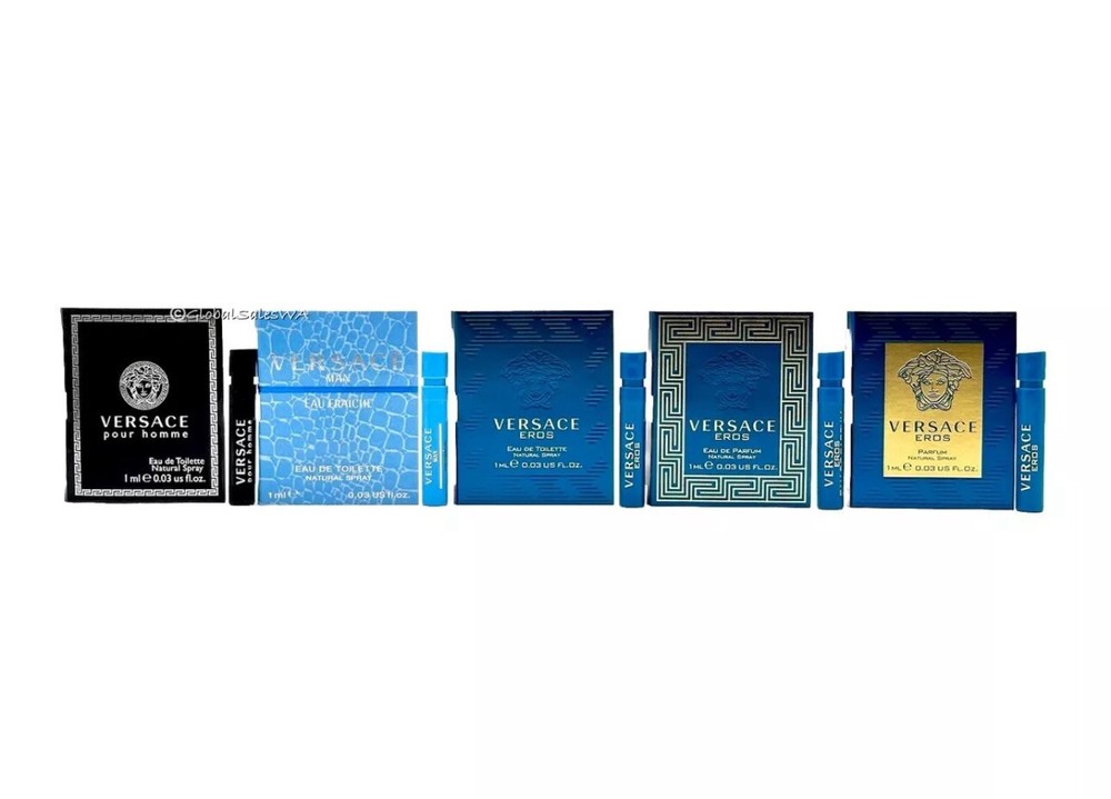Versace Man Eau Fraiche Eros EDT Pour Homme EDP Parfum 5-Pc Sample Set
