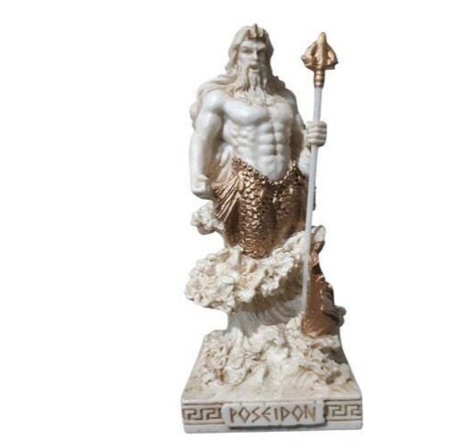 Poseidon God Mini Statue Greek Mythology Resin Miniature Sculpture eBay