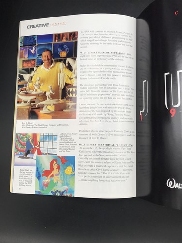 VTG 1997 The Walt Disney Company Annual Report w/ Pullout Picture of Mulan - Picture 7 of 8