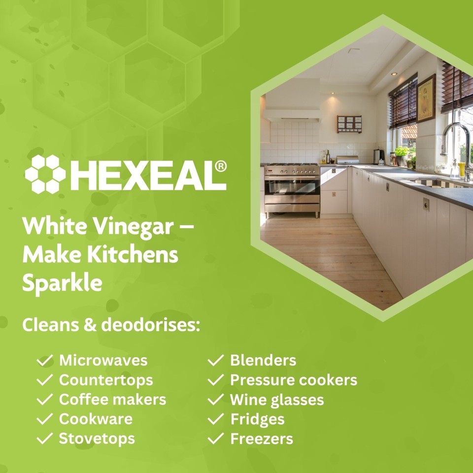 Product photo 2 of 8 — Hexeal White Vinegar 2 x 5L – Food Grade – Cooking, Cleaning, Pickling & Baking