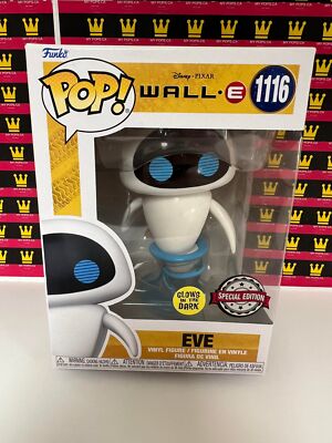 **IN HAND** SPECIAL EDITION Funko Pop! PIXAR WALL-E EVE GLOW IN THE DARK #1116