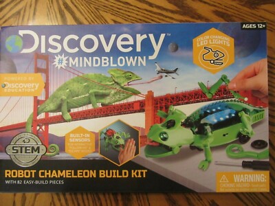 Discovery Robot Chameleon Build Kit 82 PC LED Lights STEM 12+ Interactive NIB