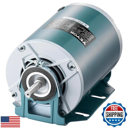 VEVOR 1/4HP Furnace Blower Motor 1725RPM, 115V 5.2A Belt Drive Blower Motor S