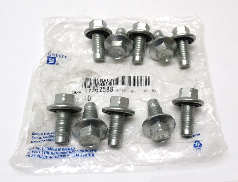 Оригинальная сливная пробка масла двигателя 90-22 Buick Cadillac Chevrolet GMC Oldsmobile 11562588 - Изображение 4 из 4