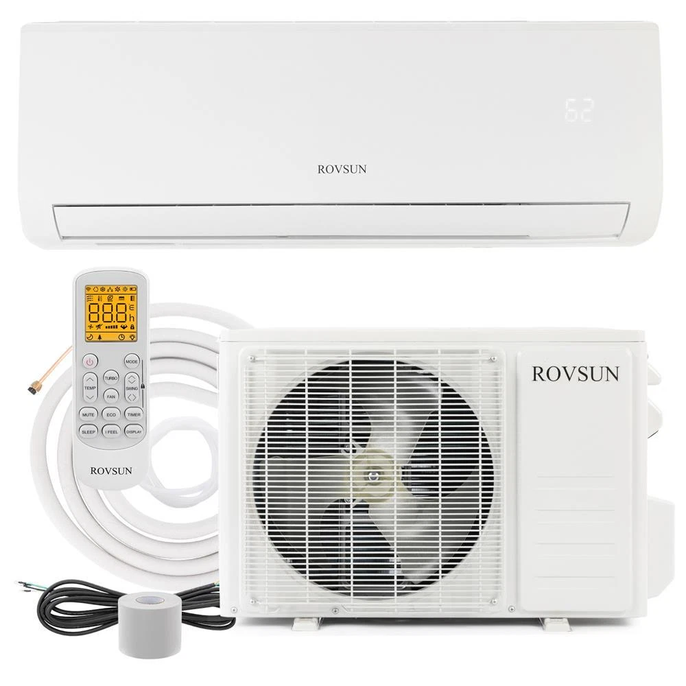 ROVSUN 9000 BTU Ductless Mini Split Air Conditioner Inverter Heat Pump Set  White | eBay