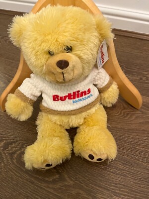 Butlins Bär Stofftier Plüschtier mit Pullover und Etikett sehr guter Zustand noble Pfoten