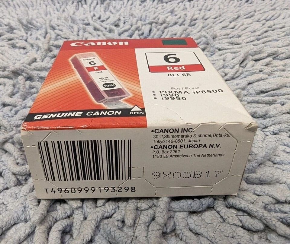 Canon - BCI-6R - Red Ink Cartridge - New and Sealed Original - Image 2 of 2
