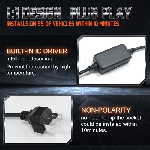 For Mini Cooper One R56 R55 R57 R58 R59 2x H4 LED Headlight Bulbs High/Low Beam - Picture 7 of 11