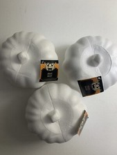 Lot 3 White Dura Foam Pumpkins 5.5 Fall Autumn Craft DIY Halloween New