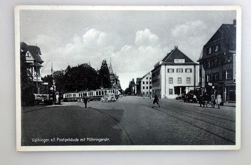 AK VAIHINGEN Postgebäude mit Möhringerstrasse um 1936 Stuttgart