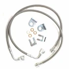 For 07-18 Jeep Wrangler JK Pair Front SS Braided Brake Lines for 4-6" Lift Kits