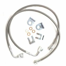 For 07-18 Jeep Wrangler Jk Pair Front Ss Braided Brake Lines For 4-6 Lift Kits