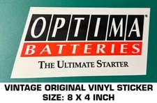 OPTIMA BATTERY BATTERIE VINTAGE ORIGINAL VINYL DECAL STICKER - AUTOMOTIVE