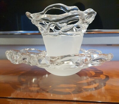 Eisch Glasskulptur Prunkschale und Prunkvase Schale Vase Eisch Frauenau