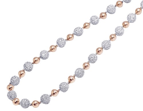 30.5CT Real Diamond Rosary Chain 
