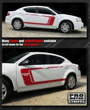 Dodge Avenger Reverse C Side Accent Stripes Decals 2011 2012 2013 2014 Pro Motor