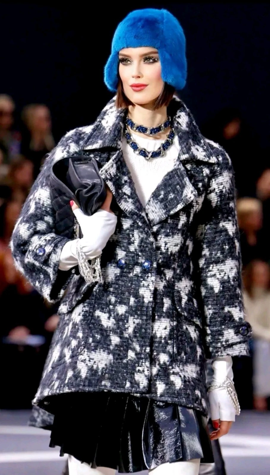 Cappotto tweed 6K nuovo Chanel 2013 nero bianco grigio 34 36 38 2 4 6 grigio giacca S M