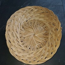 Vintage Boho Wicker/Rattan Basket Wall Hanging Decor 14" X11"X 3"