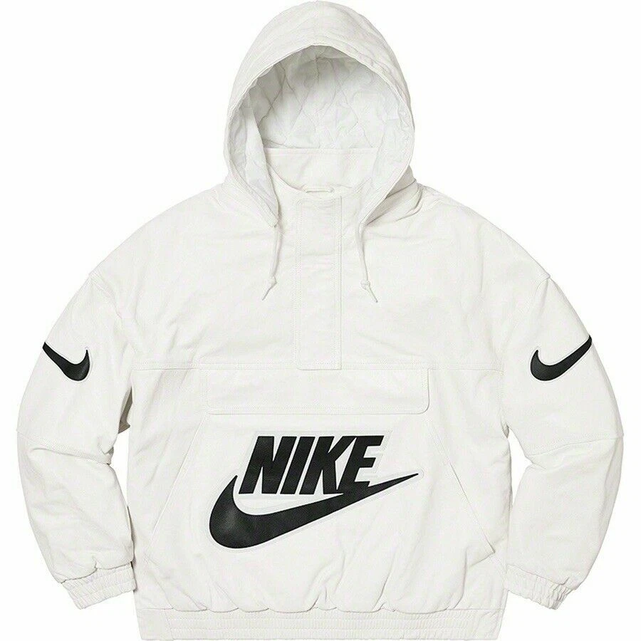 module rechter Subjectief Nike X Supreme Mens Leather Bomber Jacket/Anorak White/Sail - Medium | eBay