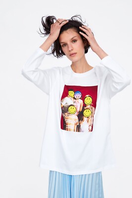 zara smiley sweatshirt