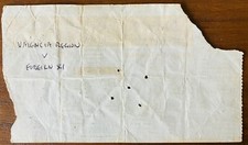 Ticket De Match Amical Valencia CF Vs Kaiserslautern – 12 Octobre 1955