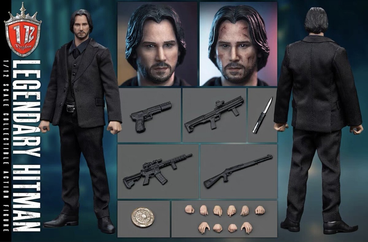 Kingdom KD-9001 John wick 1/12 ジョン ウィック KD-9001: Kingdom Legendary Hitman John Wick Keanu Reeves 1