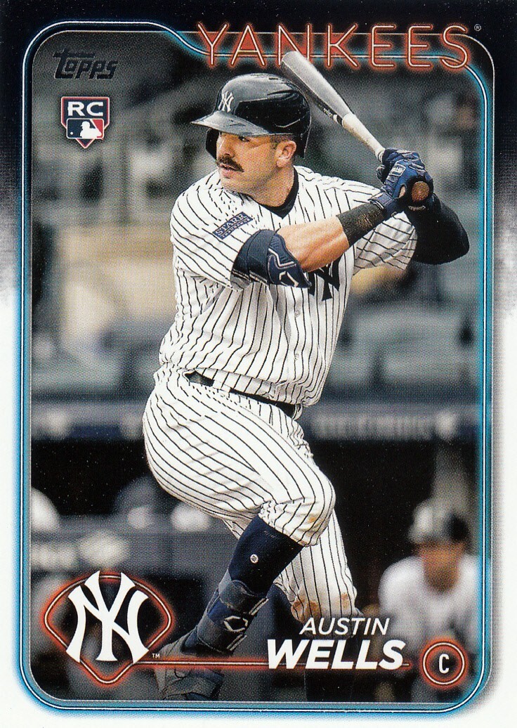 Austin Wells 2024 Topps #624 RC New York Yankees Rookie