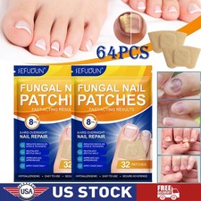 64Pcs Fungal Nail Patches -Extra Strength Toenail Fungus Treatment Overnight US
