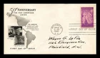 US COVER PAN AMERICAN UNION 50TH ANNIVERSARY FIRST DAY ISSUE SCOTT 895