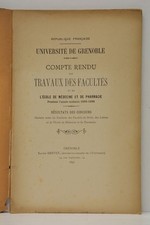 BERICHT ARBEIT FAKULTÄTEN UNIVERSITÄT GRENOBLE 1896
