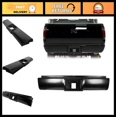 ALMULOO Rear Roll Pan w/o Light Compatible with 1988-1998 Chevy Chevrolet Silver