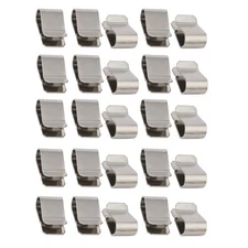 25pcs Stainless Steel Spring U Clip Silver Tone 0.84"x0.47" Fit for 0.12"-0.3"