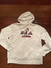 EX L.L.BEAN limited edition PEANUTS collab TODD SNYDER  Maine-ah  HOODIE Men M