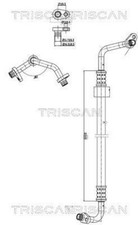 AC High Low Pressure Line Hose TRISCAN Fits CITROEN DS PEUGEOT 308 07-18 6477.AA