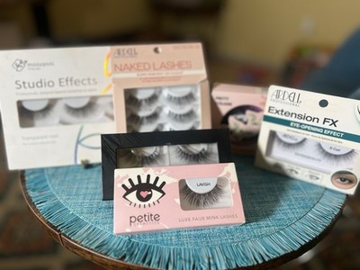 ARDELL  Petite Cosmetics Lilly Mosvanni Faux Mink Eyelashes Lot of 14 Black
