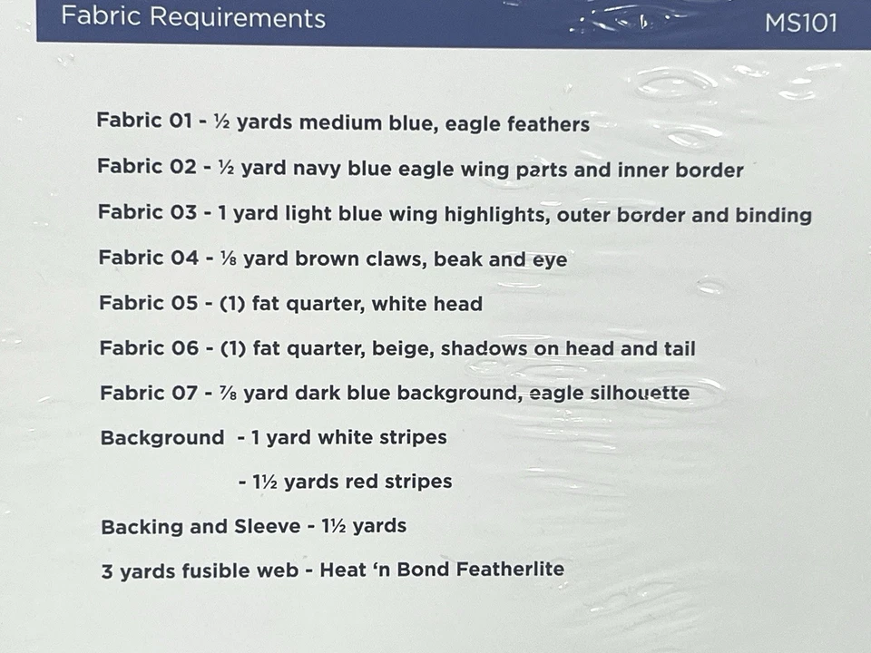 Man Sewing COMING HOME Appliqué Quilt Pattern by Rob Appell Bald Eagle Patriotic - Image 3 of 3