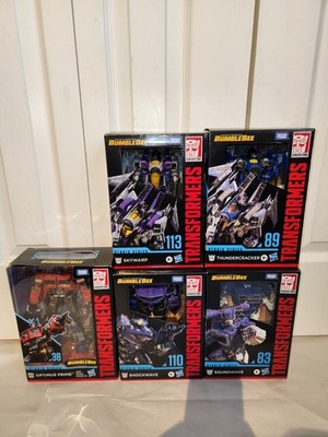 Transformers Studio Series LOT Of 5 - Optimus Prime Soundwave Shockwave Skywarp
