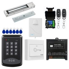 Door Access Control System RFID Keypad 600lb Magnetic Door Lock Kit with Exit...
