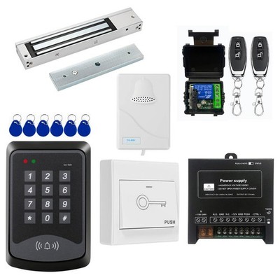 Door Access Control System RFID Keypad 600lb Magnetic Door Lock Kit with Exit...