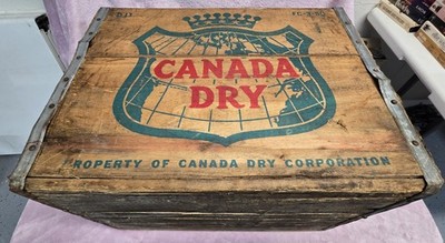 Canada Dry Champagne Of Ginger Ale Wood Crate 1958