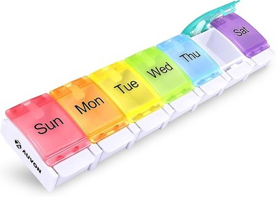 7-Day BPA-Free Weekly Pill Organizer with Spring-Open Design - Travel-Friendly