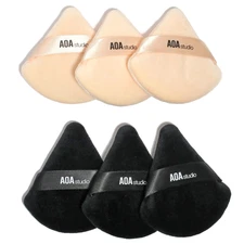 Velvet Puffs Makeup Puff Set of 6 Loose Powder Body Powder, Velour Makeup Blende